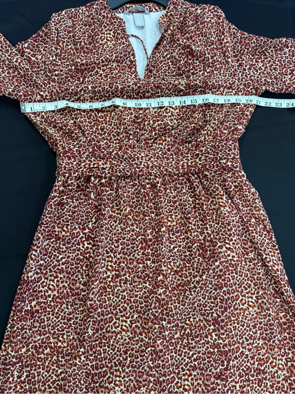 H&M Animal Print Long Sleeve Dress – Size 10